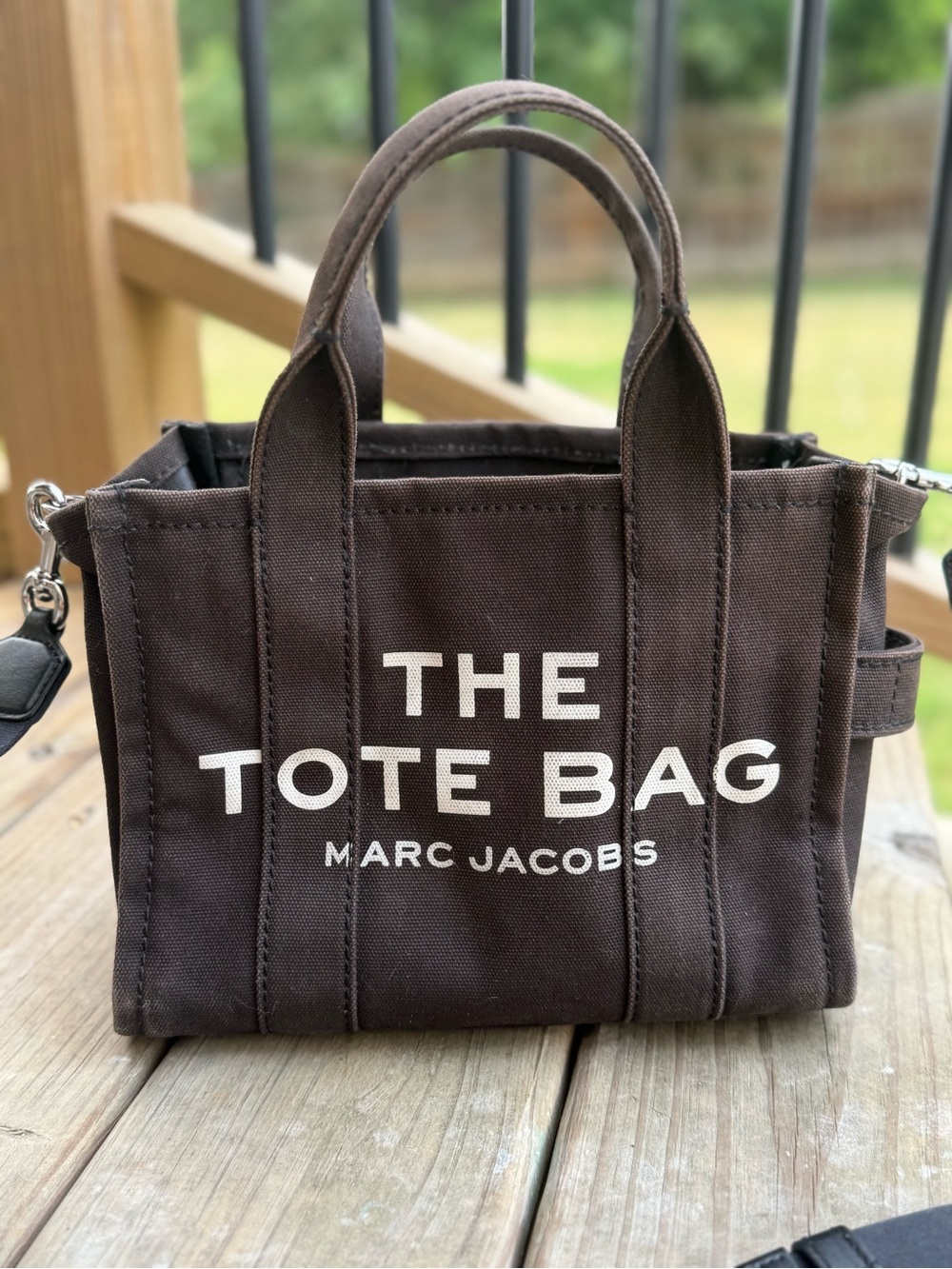 The Canvas Small Tote Bag Marc Jacob’s Black Crossbody Shoulder Handbag Purse